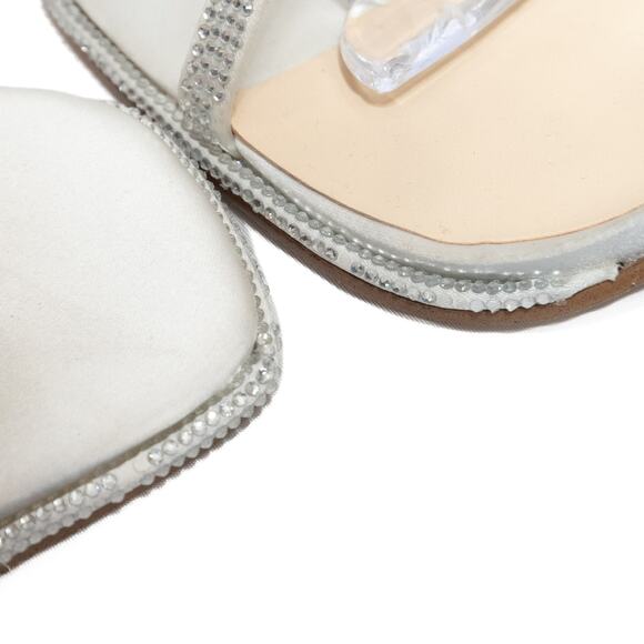 Jessica Simpson Bride Happily Ever After Ostey White Heels Size 8.5 - Picture 13 of 15